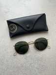Ray Ban Round Metal złote metalowe oprawki okulary przeciwsłoneczne