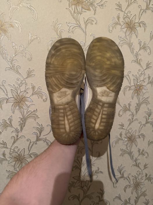 Кожаные кроссовки nike dunk grey 41p.