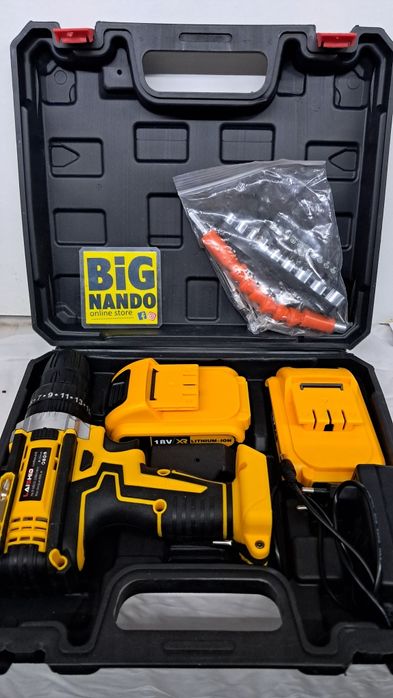 Berbequim de impacto 3 em 1 sem fios C/ 2 baterias várias cores