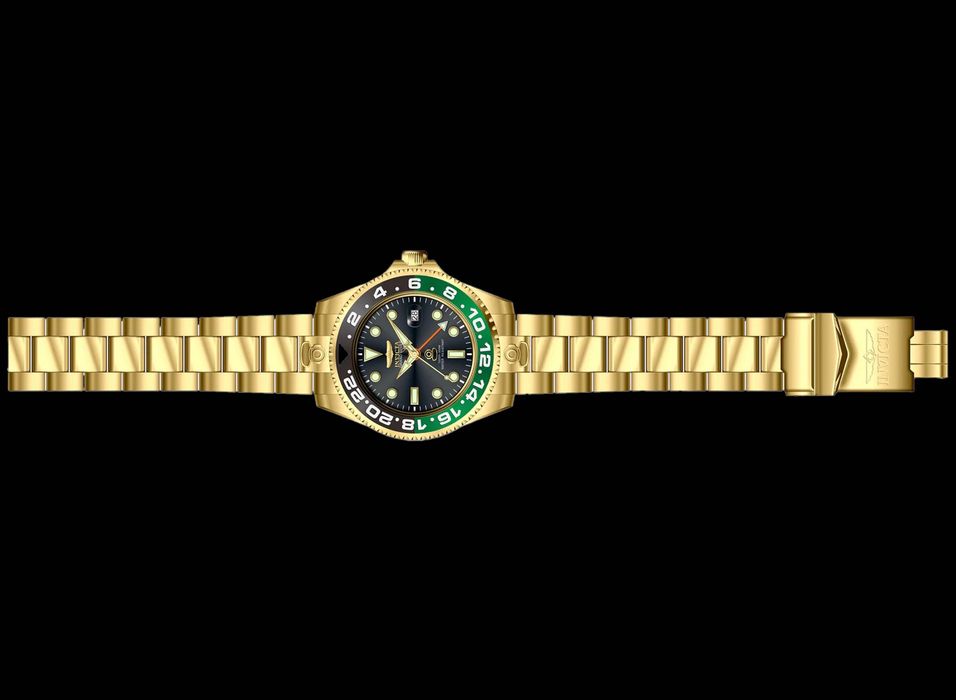 Годинник Invicta 45672 Grand Diver Automatic GMT Gold 47 мм. 300 MT.