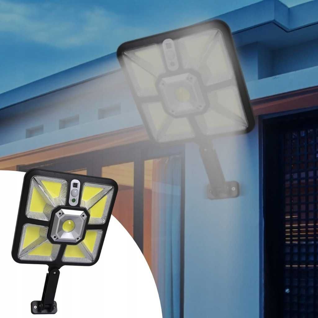 LAMPA SOLARNA LED Uliczna MOCNA 600W Czujnik Ruchu Zmierzchu + PILOT