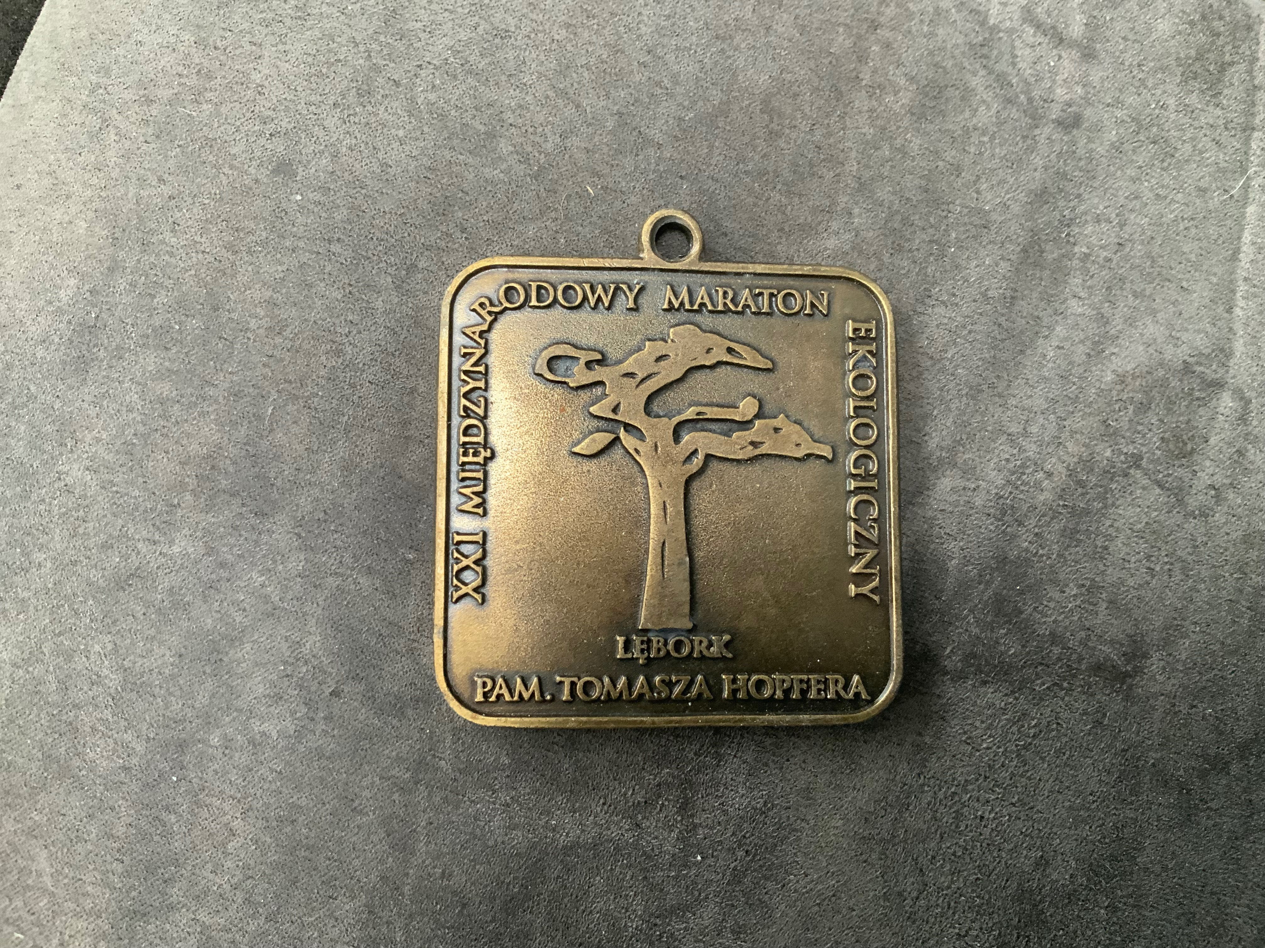 Medal pamiątkowy .XXI  Maraton EKOLOGICZNY Lębork