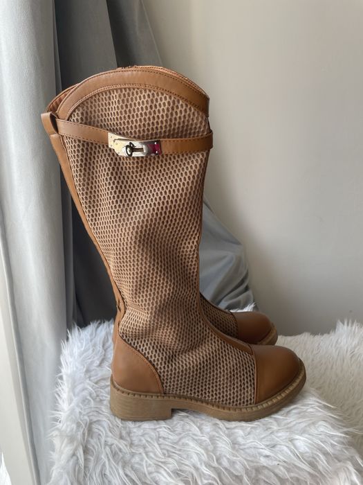 Nowe siateczkowe długie buty rozm. 36