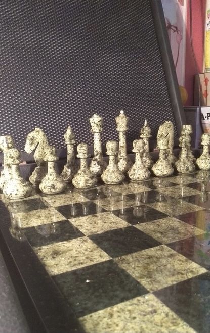 Антикварные бронзовые настольные шахматы антиквариат Киев