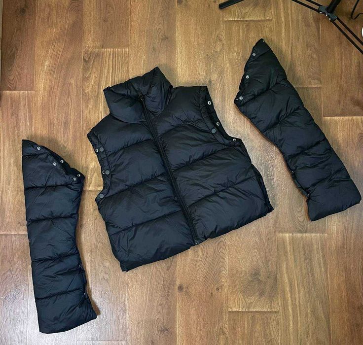 Жіноча об'ємна оверсайз куртка жилетка 2 в 1 esprit