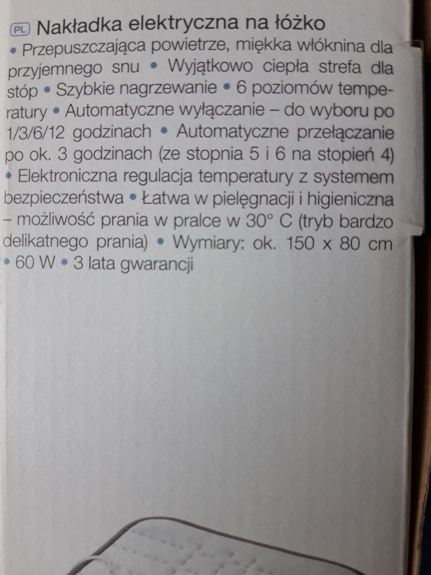 Przescieradlo elektryczne uszkodzone