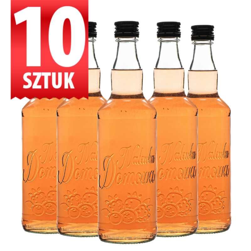 Zestaw 10 sztuk Butelka monopolowa 500 ml Nalewka Domowa tłoczenie