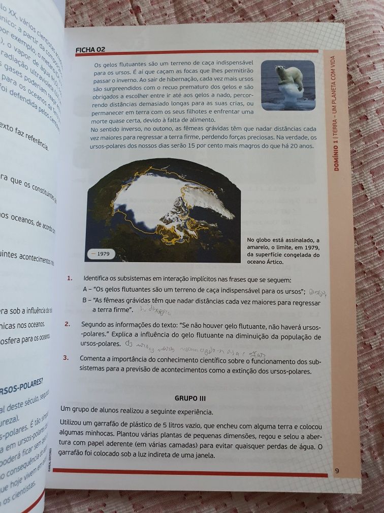 Descobrir a Terra 8 Caderno de Atividades Ciências Naturais 8° Ano