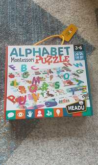 Alphabet Montessori puzzle 3D. Do nauki alfabetu.