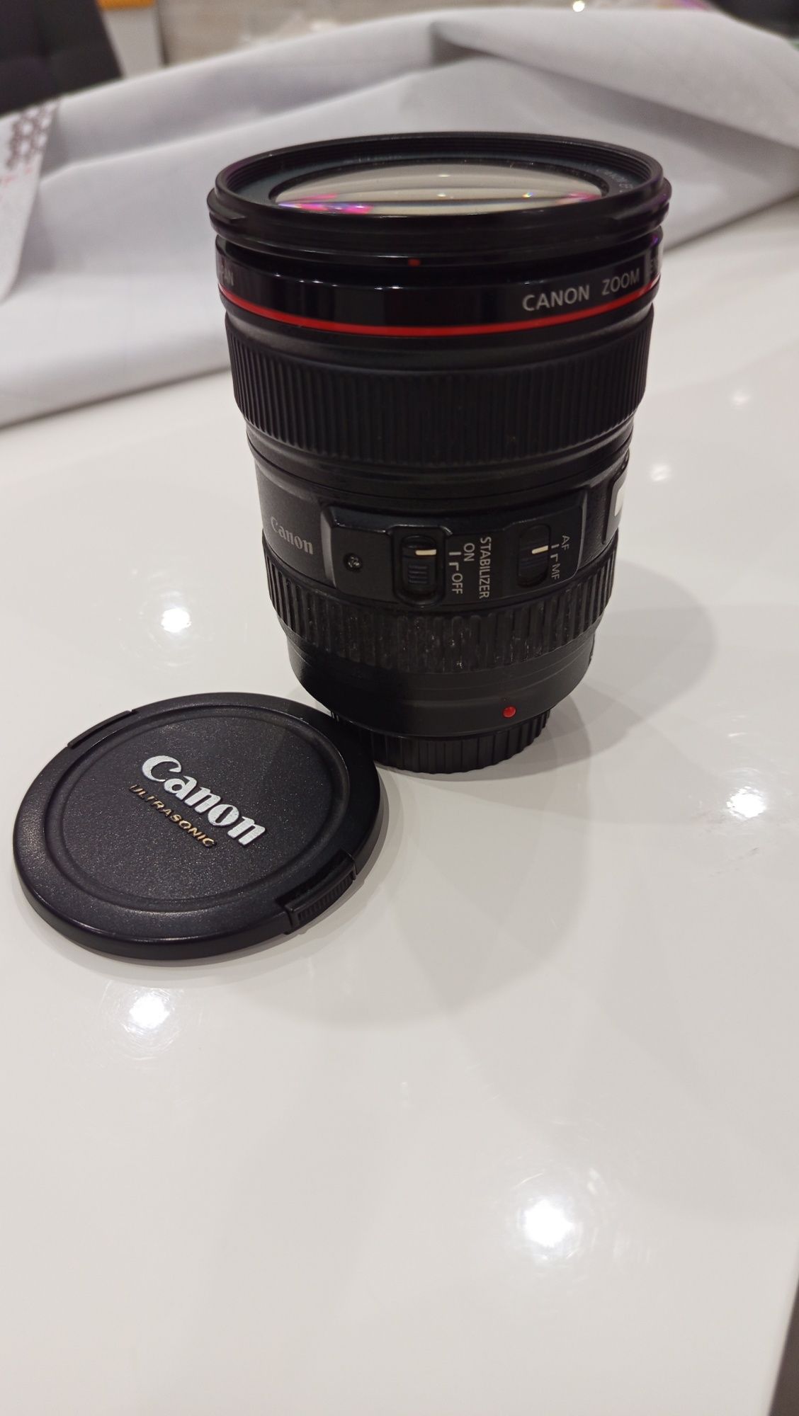 Lente Canon 24-105 com avaria