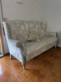 Sofa Vintage bege e branco