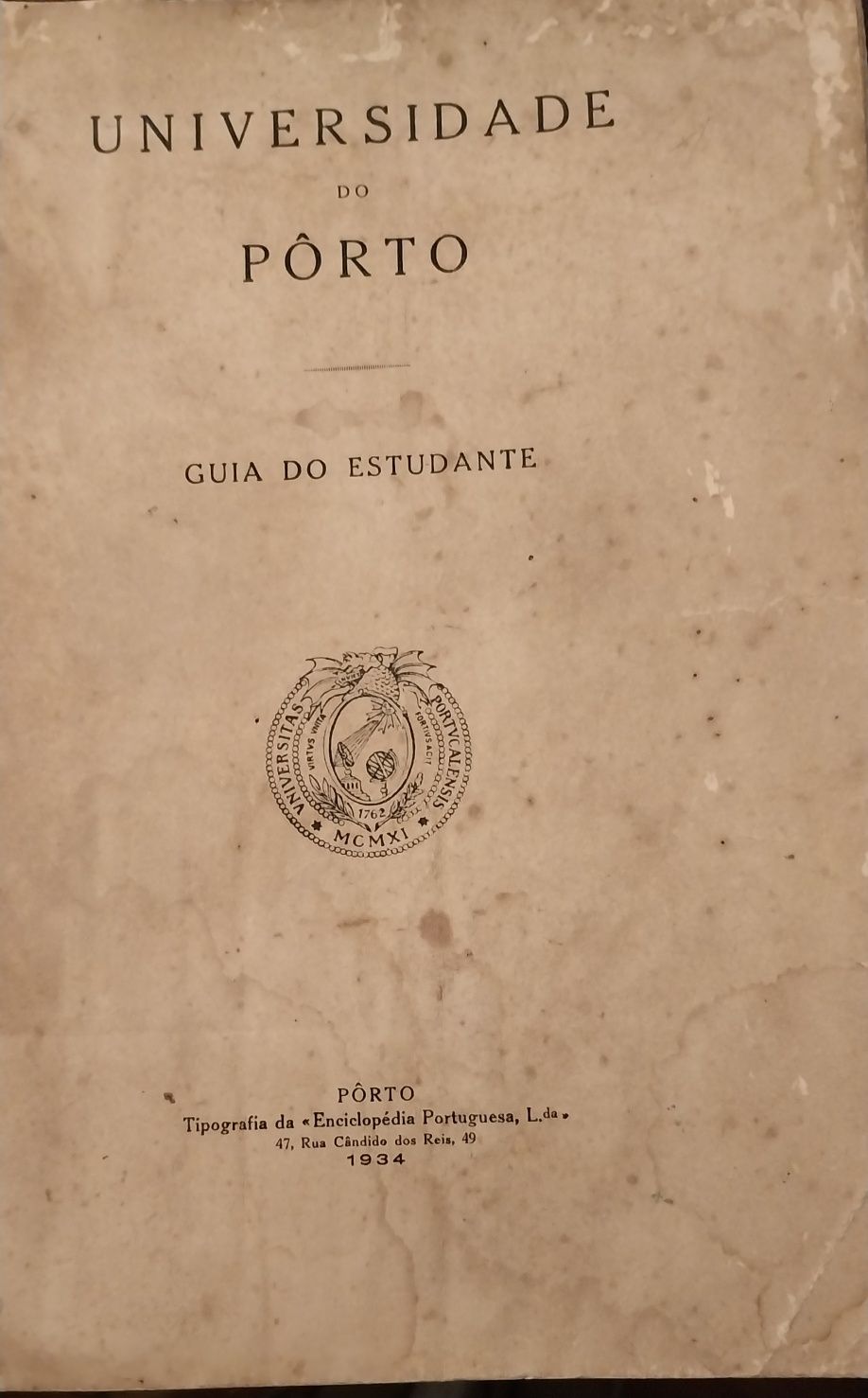Universidade do Porto -Guia do estudante 1934