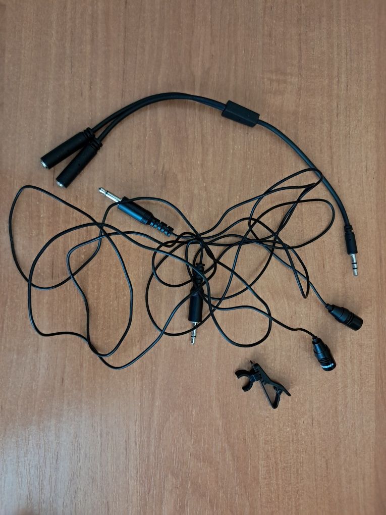 Takstar TCM-390 петлички, мікрофони петличні спліттер Real-El Audio Pr