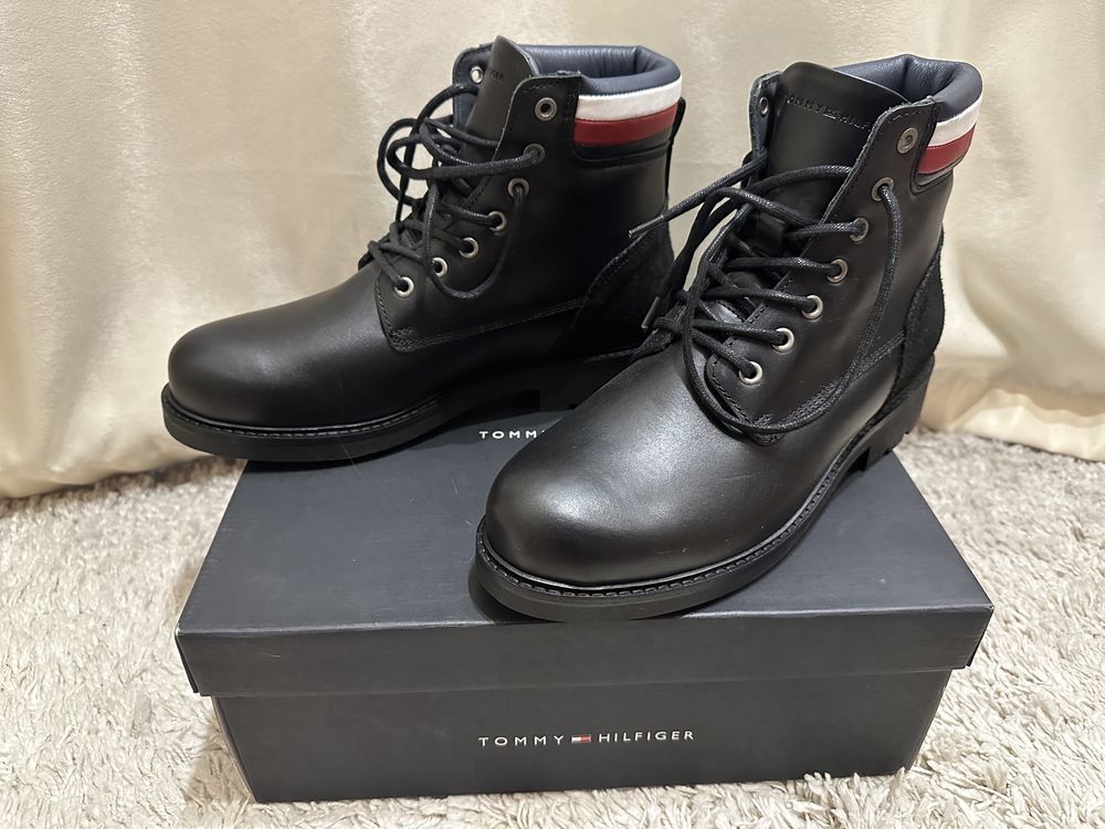 Новые Кожанные Мужские Ботинки Tommy Hilfiger 42(Покупались за 7499)