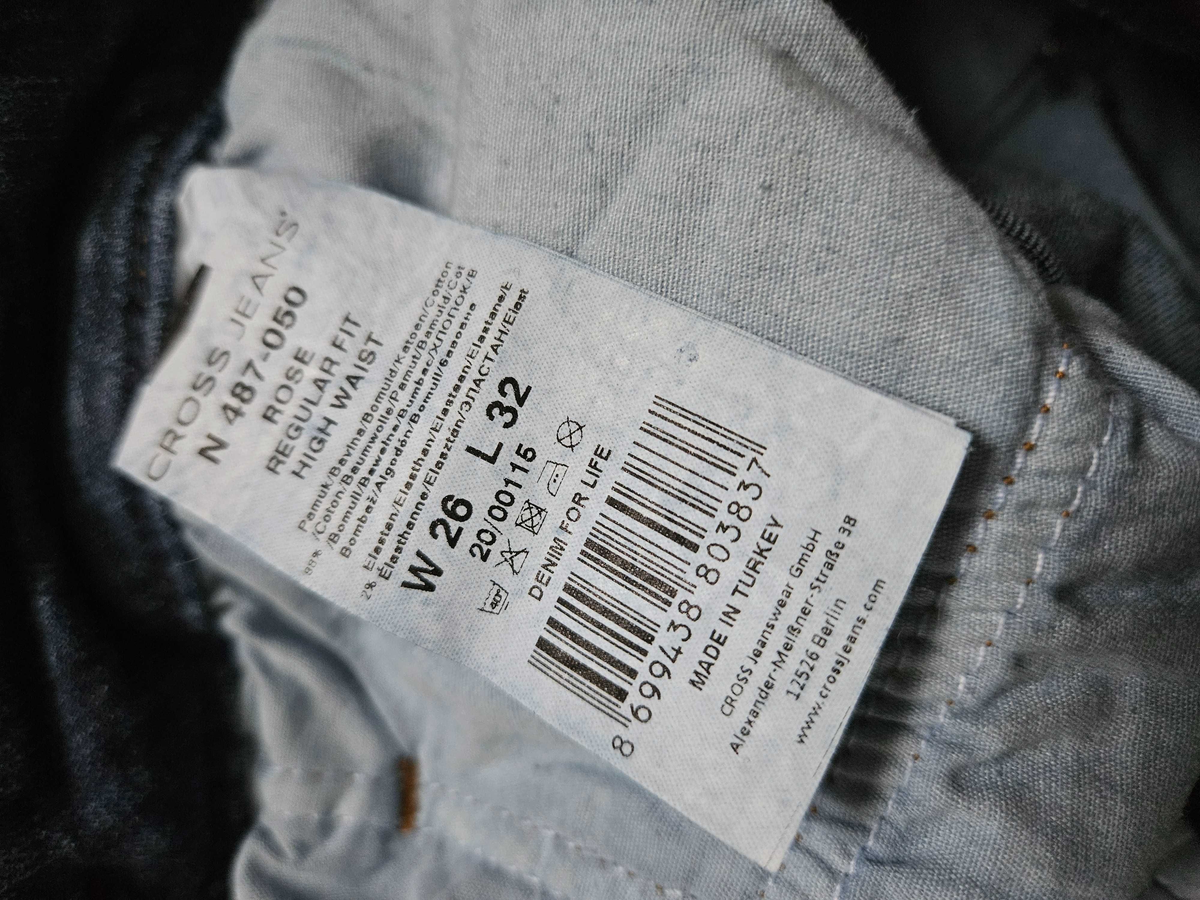 Jeansy dżinsy proste cross jeans 26/32