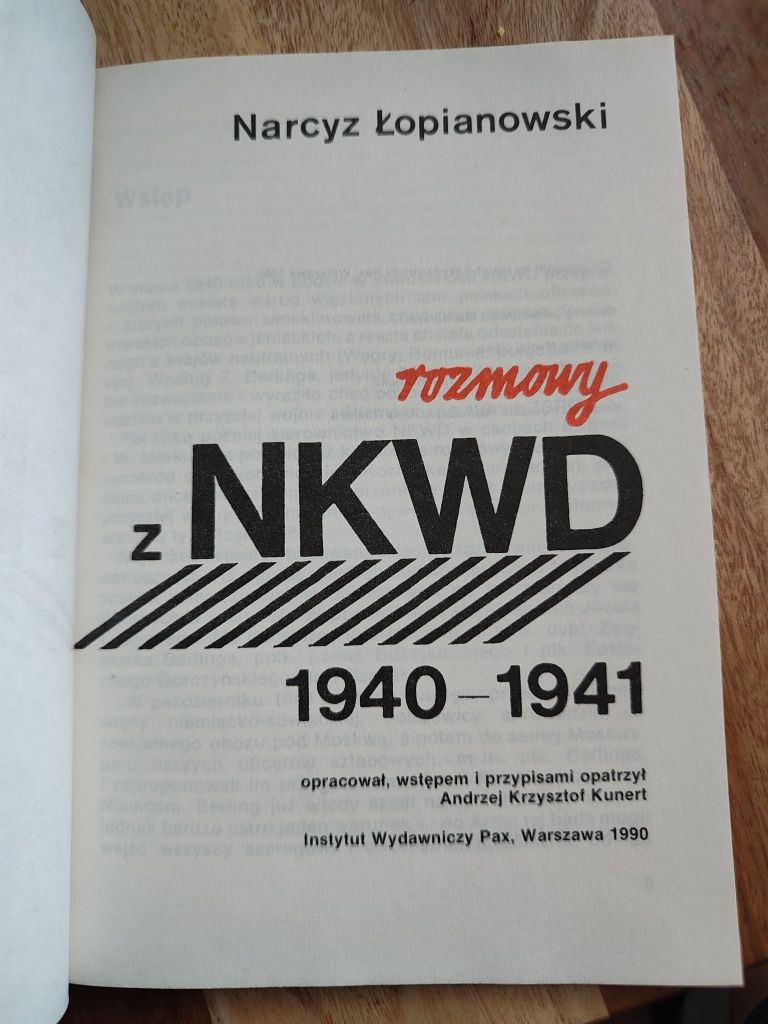 Książka Rozmowy z NKWD  Narcyz Łopianowski