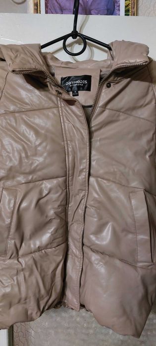Куртка екокожа беж
