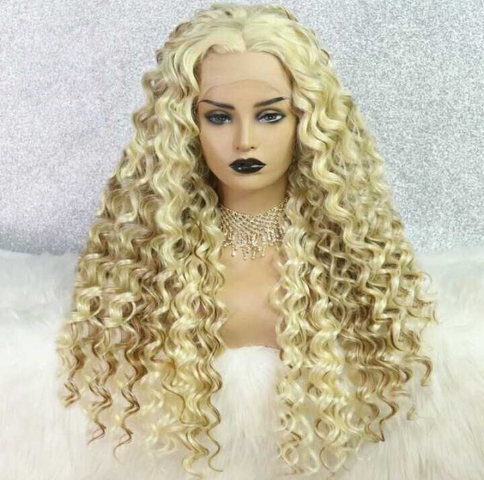 Peruka długa kręcona lace front