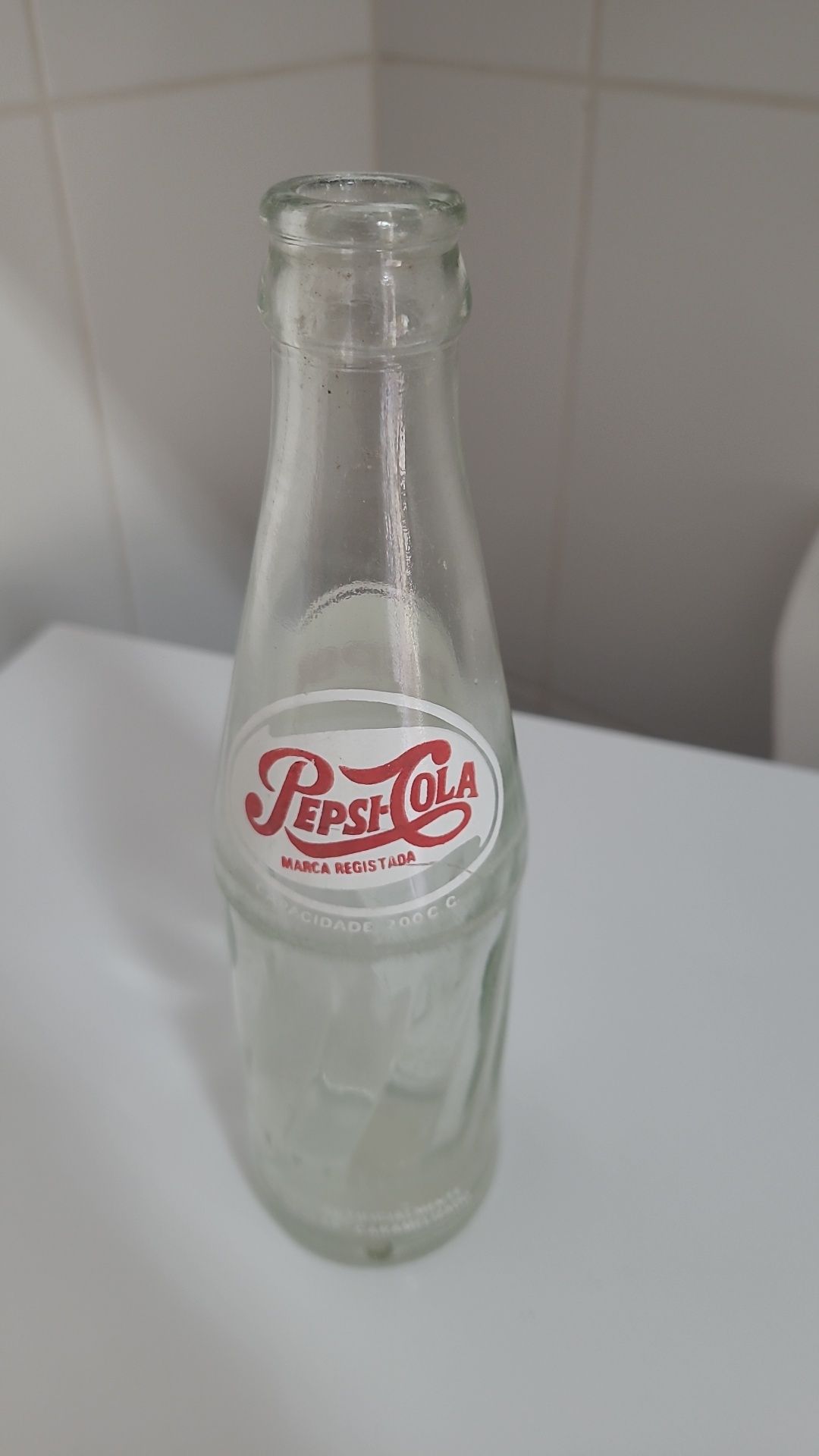 Garrafa antiga de Pepsi-Cola pirogravada, 200cc