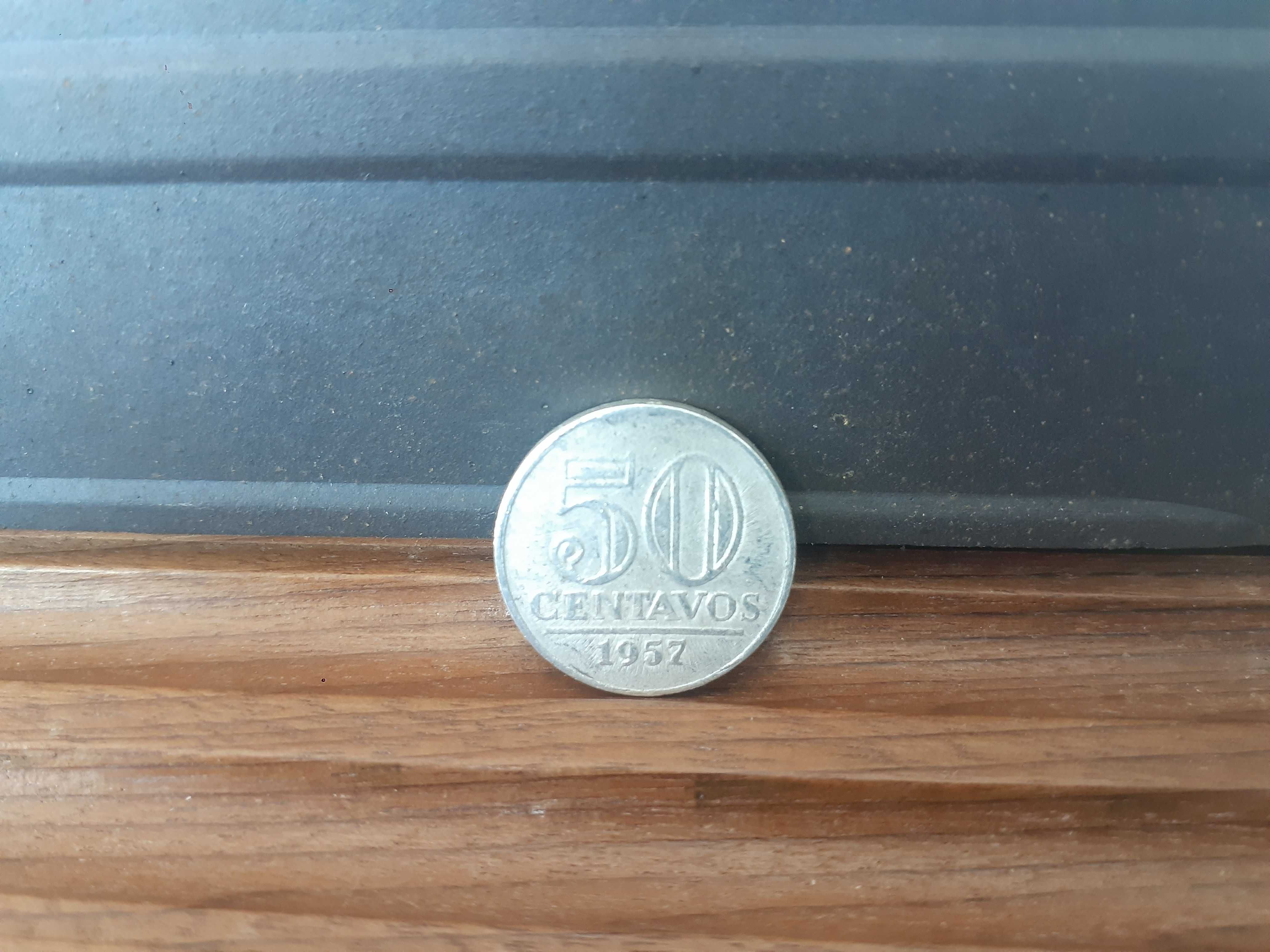 Moeda 50 centavos 1957 Brasil