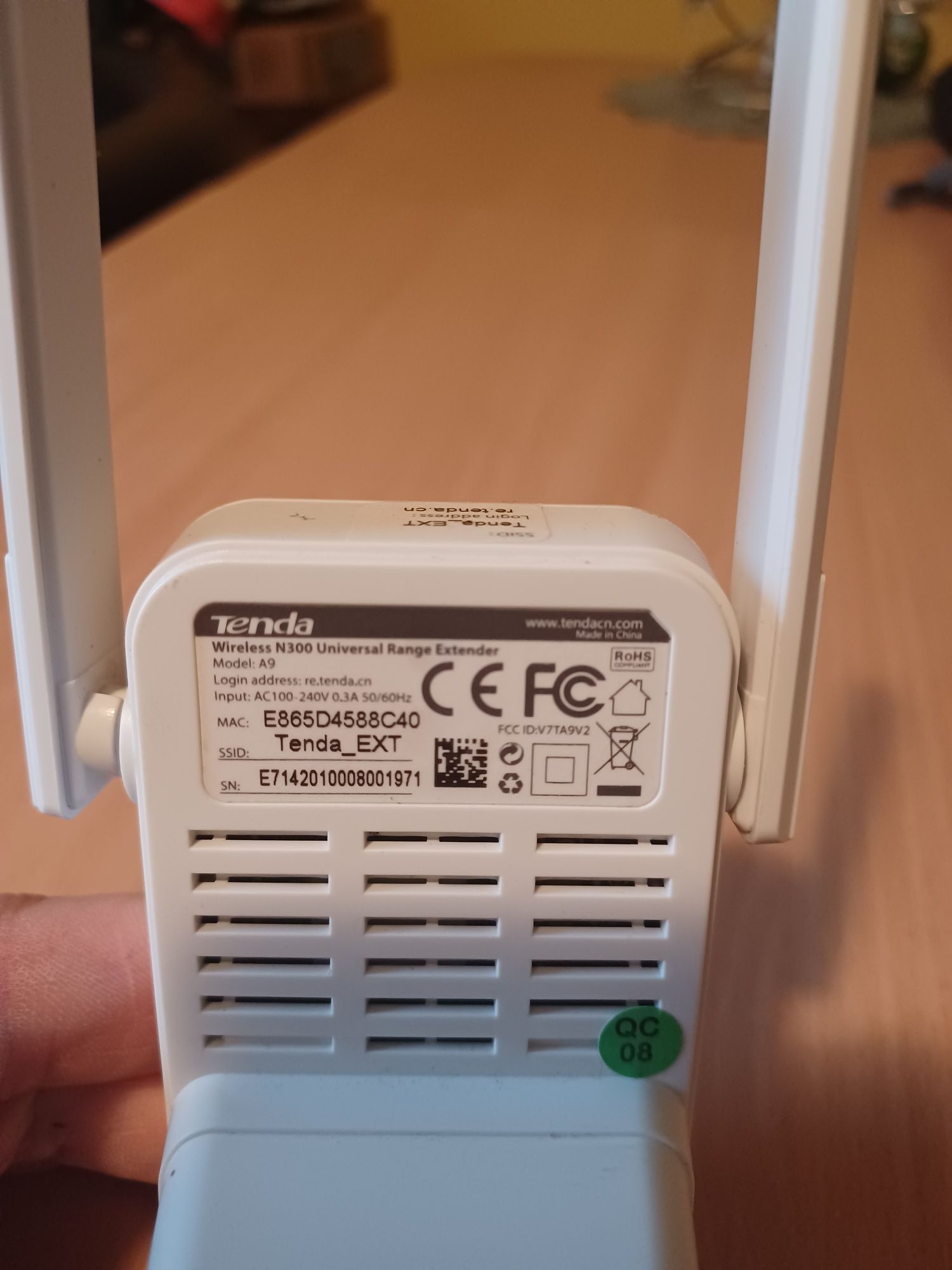 Wzmacniacz sygnału Wi-Fi TENDA A9 N300