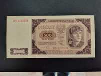 500 złotych 1948 UNC seria BN stan 1, 500 zł 1948r okazja rzadkość!