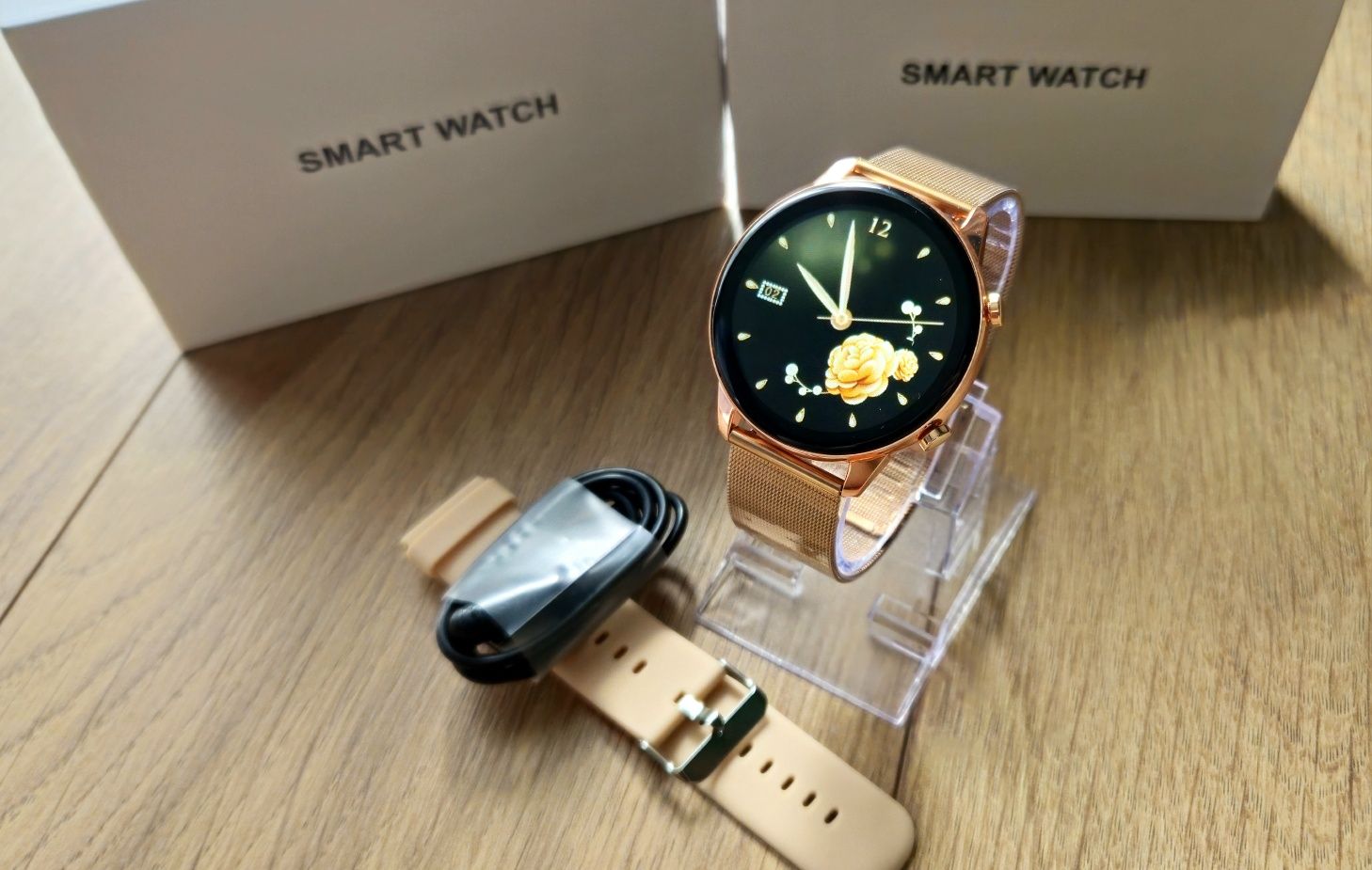 Piękny I Stylowy Smartwatch Funkcjonalny Zegarek Damski