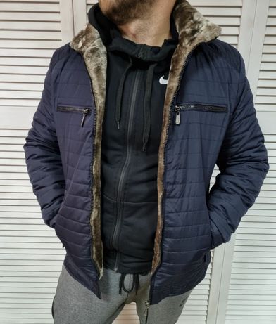 Зимняя мжская куртка
Плащевка на меху 52р