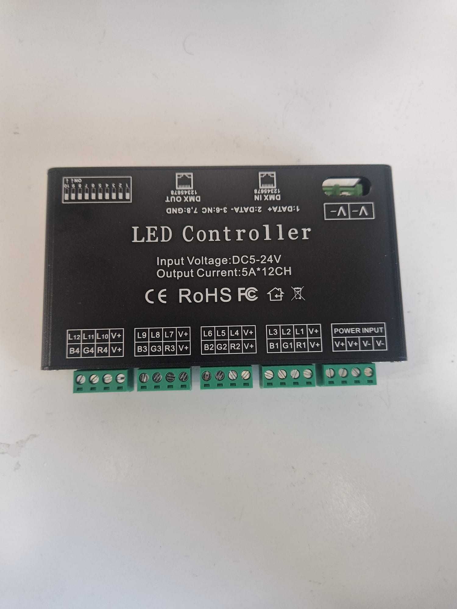 12-kanałowy stały dekoder DMX Kontroler taśmy LED