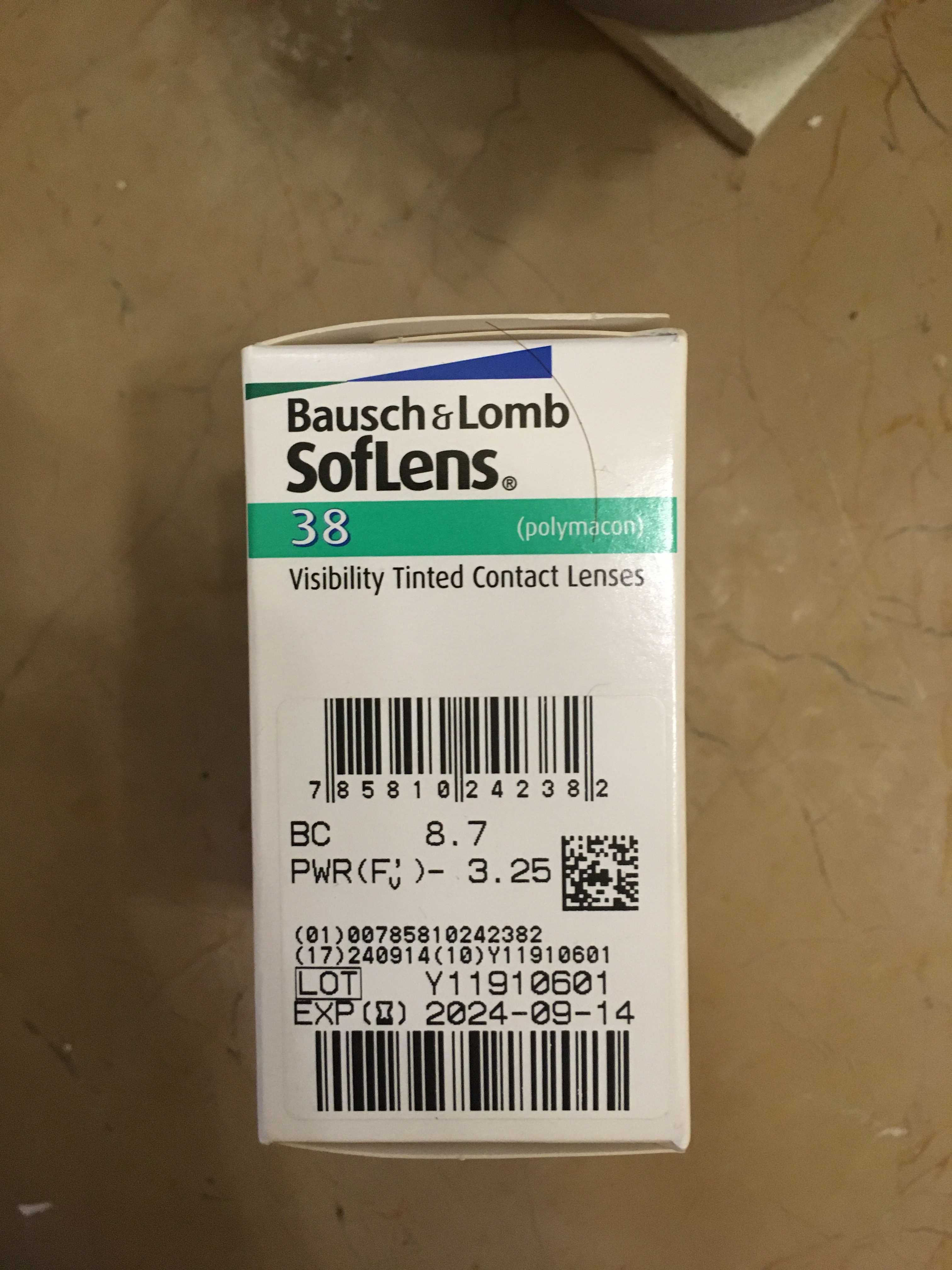 soczewki miesięczne Bausch&Lomb SofLens 38 (6 szt. + 1 gratis) -3,25