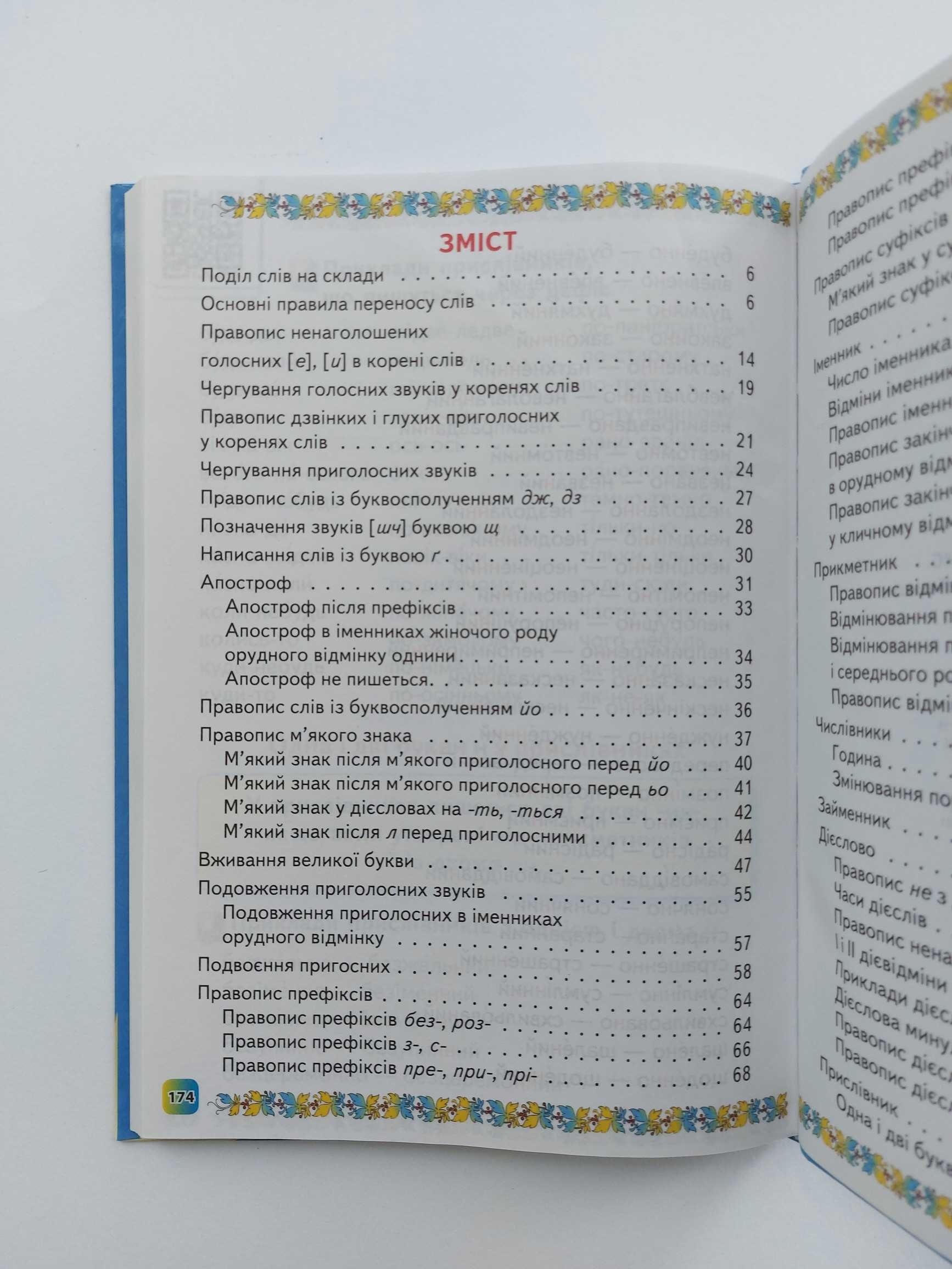 Українська мова правопис. Практичний довідник учня початкової школи.