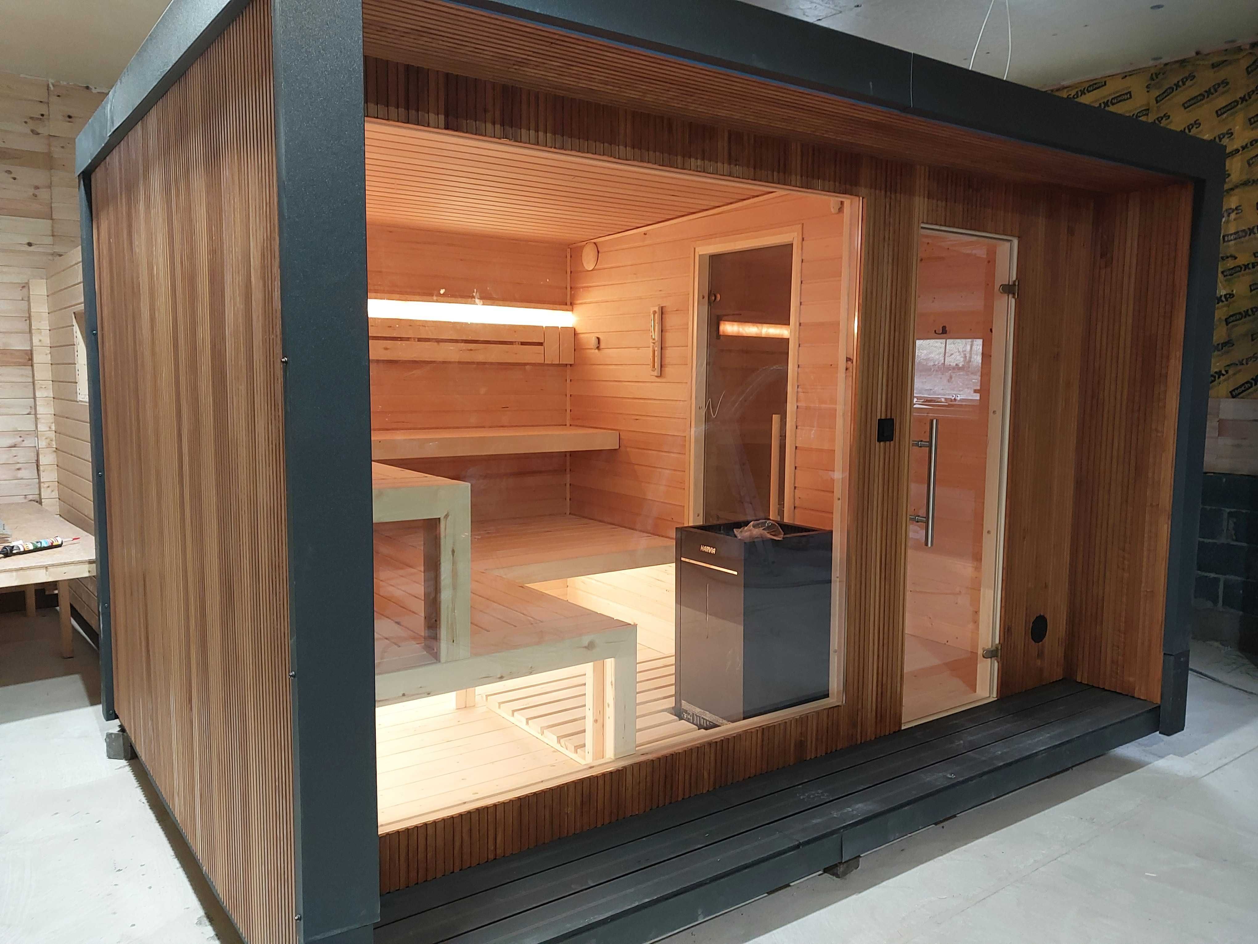 Sauna Zewnętrzna ARKAYA Thermo - 3,6 m x 2,4 m z przedsionkiem