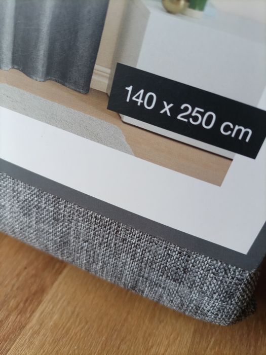 2 strukturalne zasłony styl boho materiał jak len Smukee 2sztuki