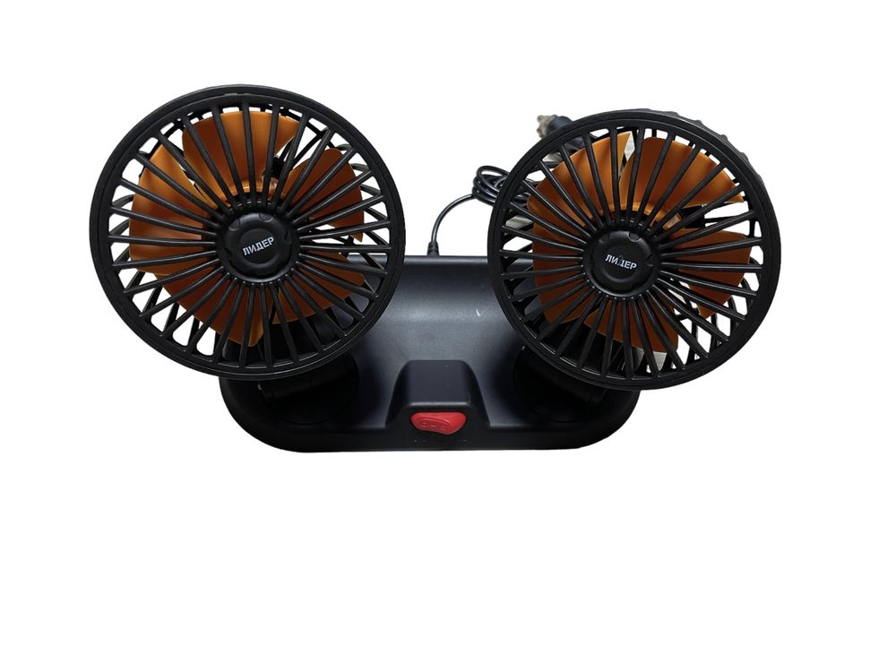 Вентилятор автомобильный от прикуривателя 12-24 вольт (две скорости)