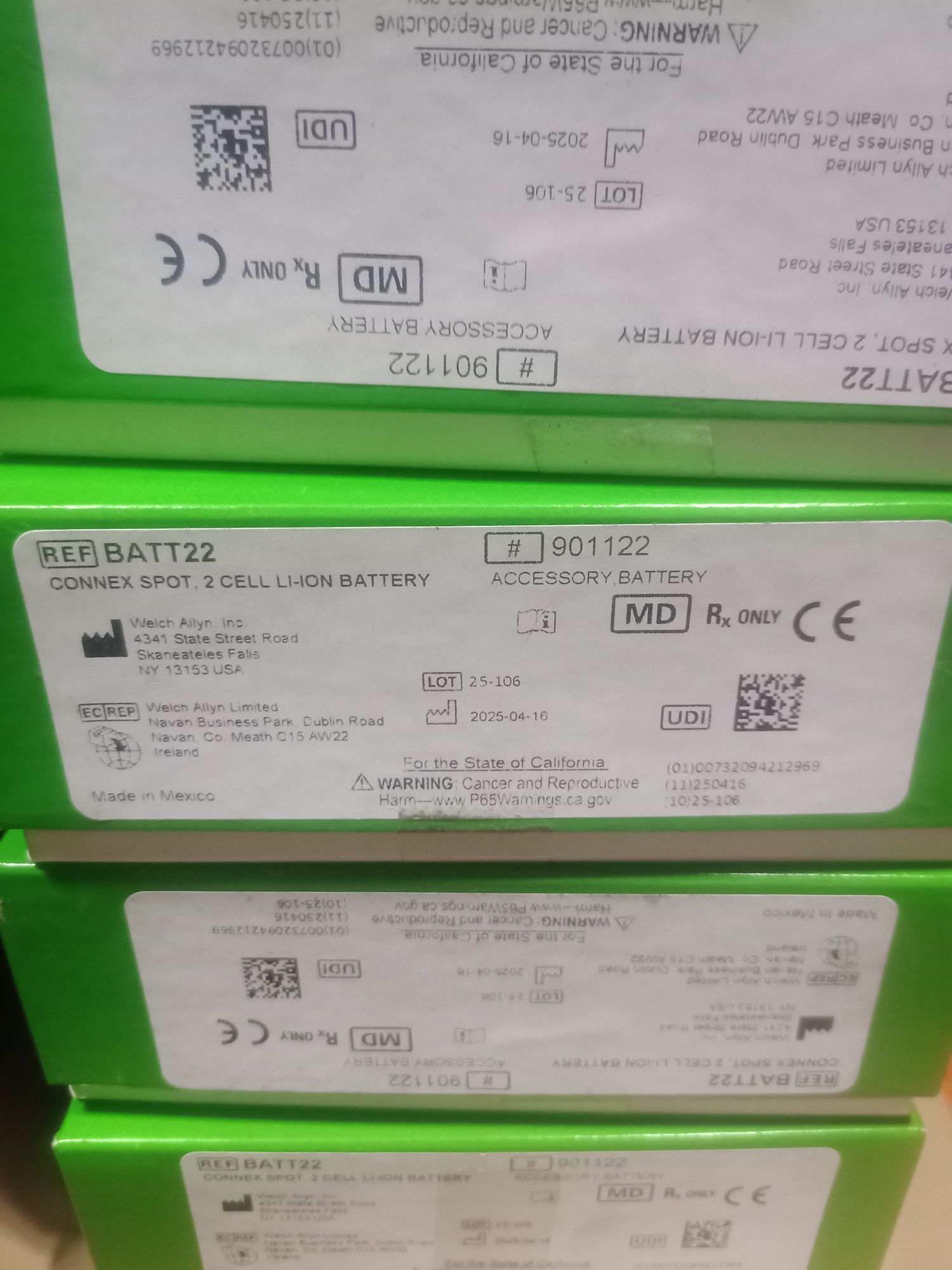 Cameron Sino Welch-Allyn Connex Spot Monitor Batt22 3400Mah 25.16Wh Li