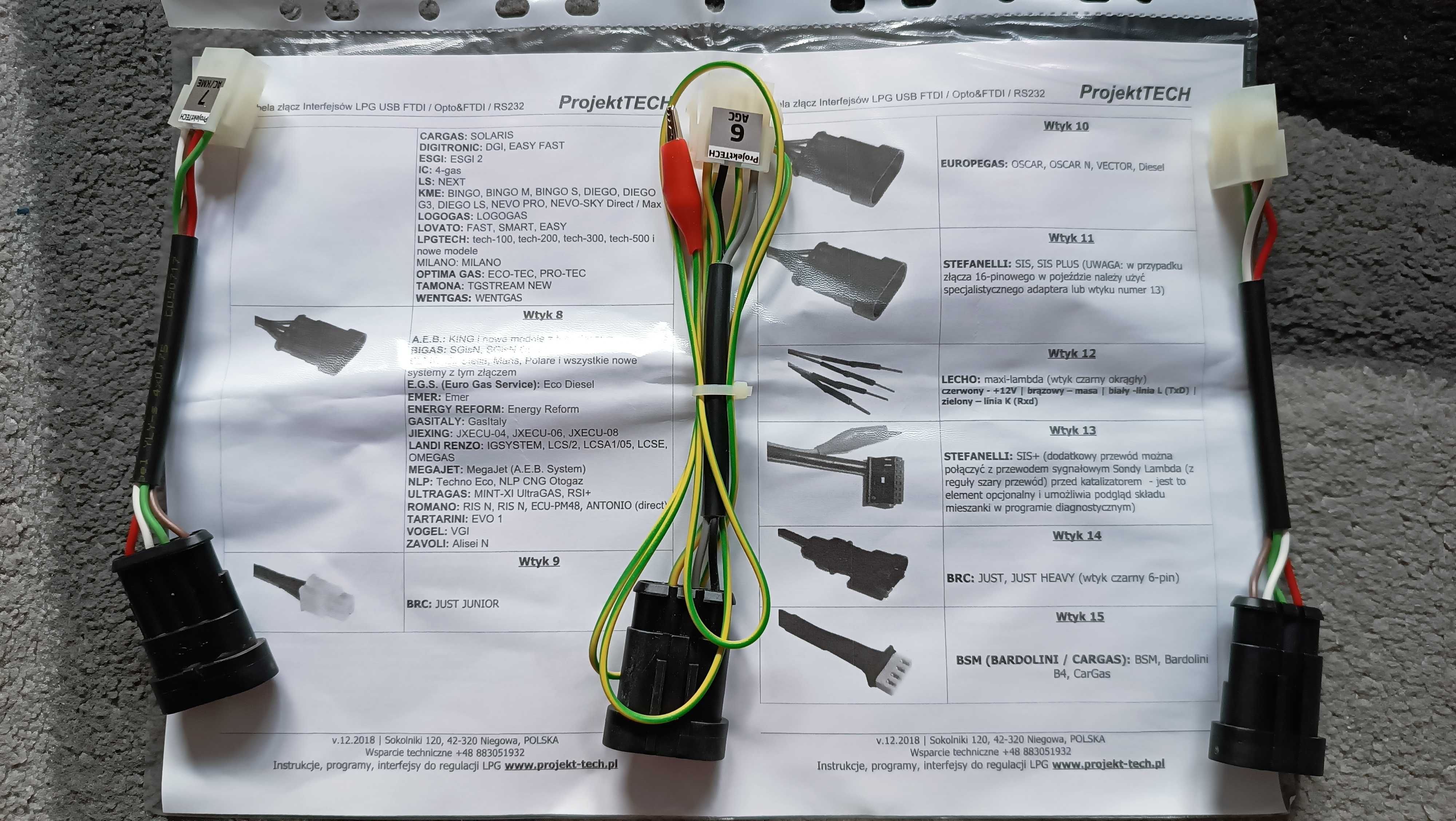 Kabel LPG ProjektTECH diagnostyka