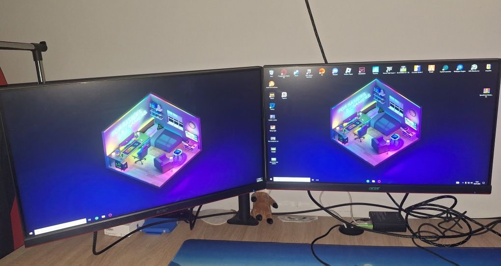 2 monitory 240 Hz 1ms + uchwyt
