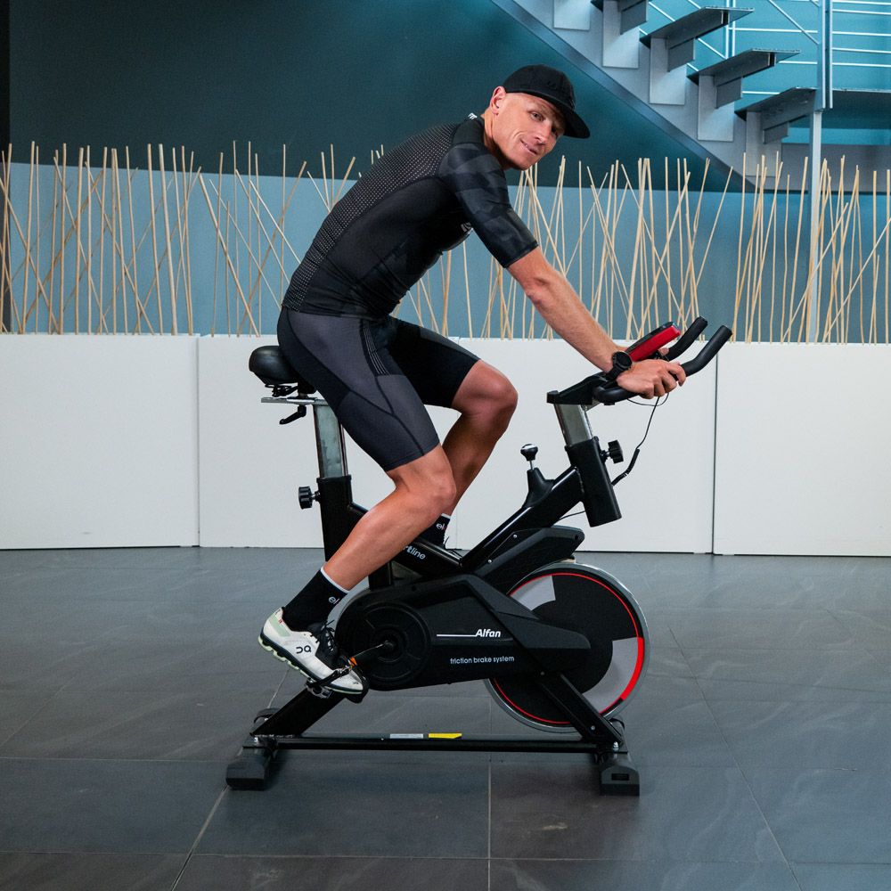 Rower treningowy spinningowy inSPORTline Alfan Kolor Czarno-czerwony