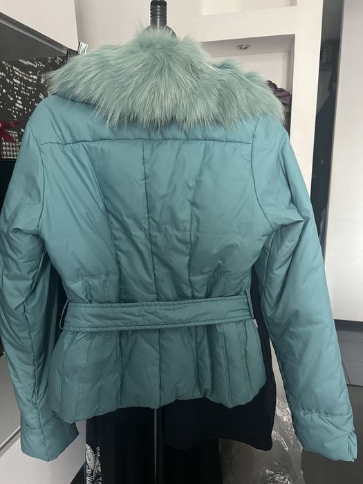 Пуховик жіночій Trussardi блакитний