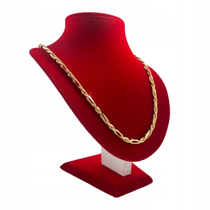 Złoty Łańcuszek Męski Łańcuch 55cm 925/585 + Płyn Gratis / Unikatowy W