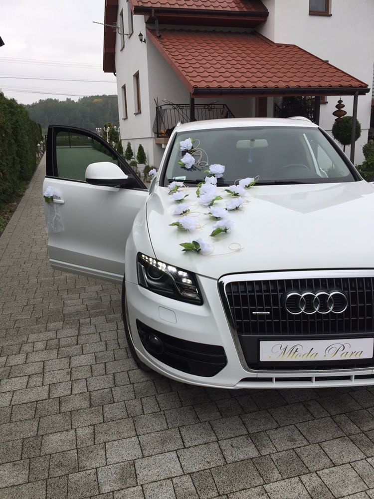 Auto do ślubu audi q5 białe. Atrakcyjna cena !