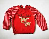 Sweterek świąteczny, Primark, 74 cm