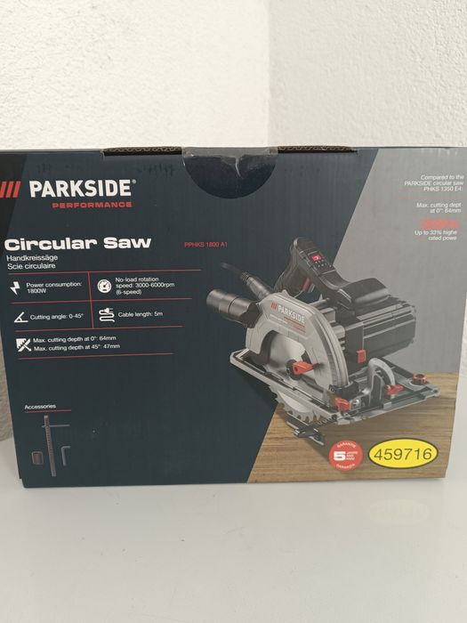Циркулярная пила Parkside PPHKS 1800, паркетка, дискова пила парксайд