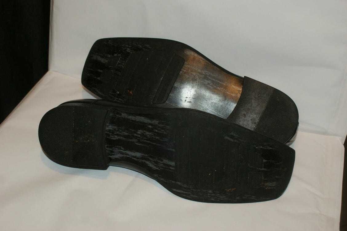 Steve Madden skórzane czarne wygodne półbuty męskie mokasyny retro 44