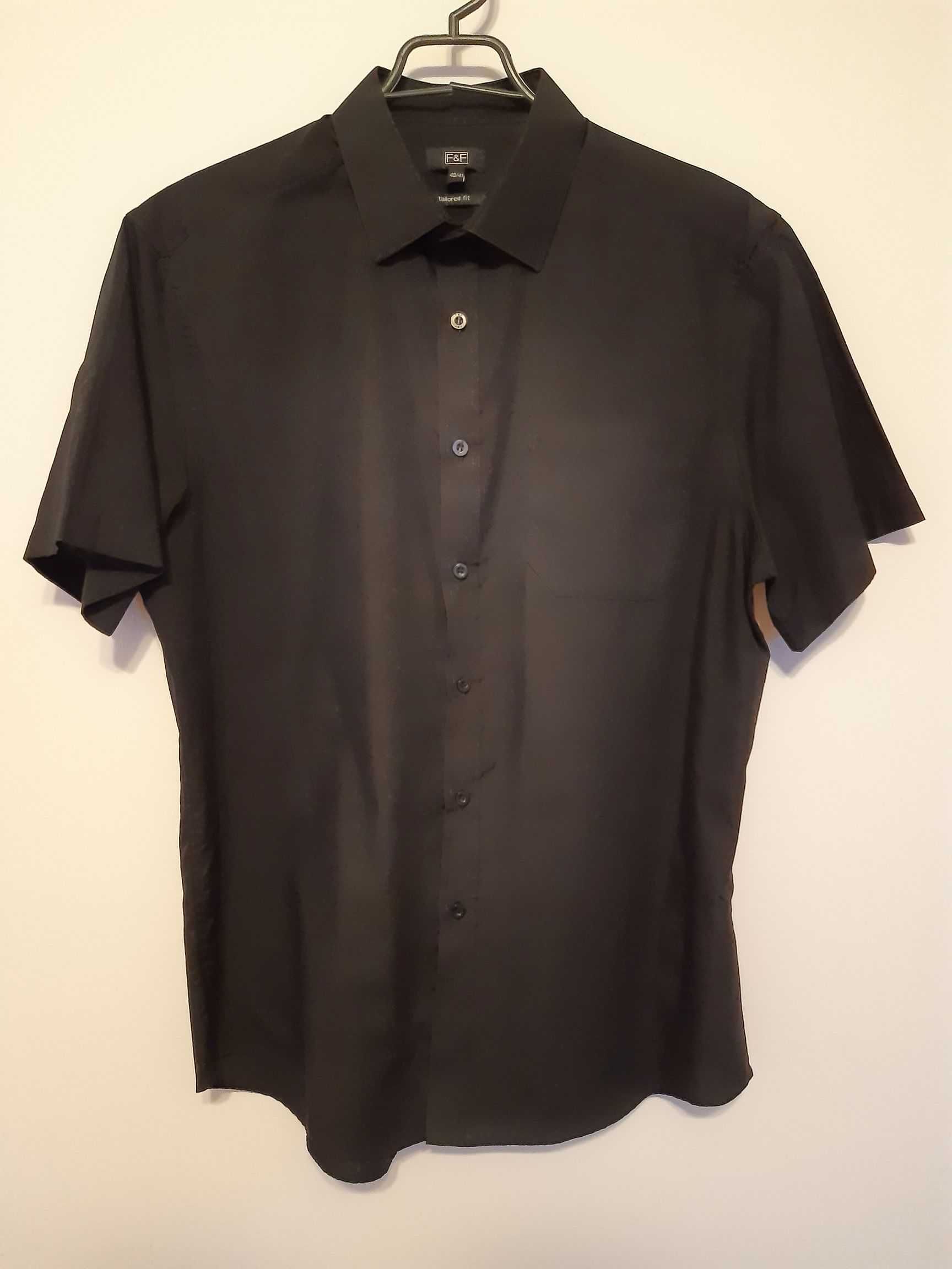 Koszula F&F 40/41 tailored fit czarna używana