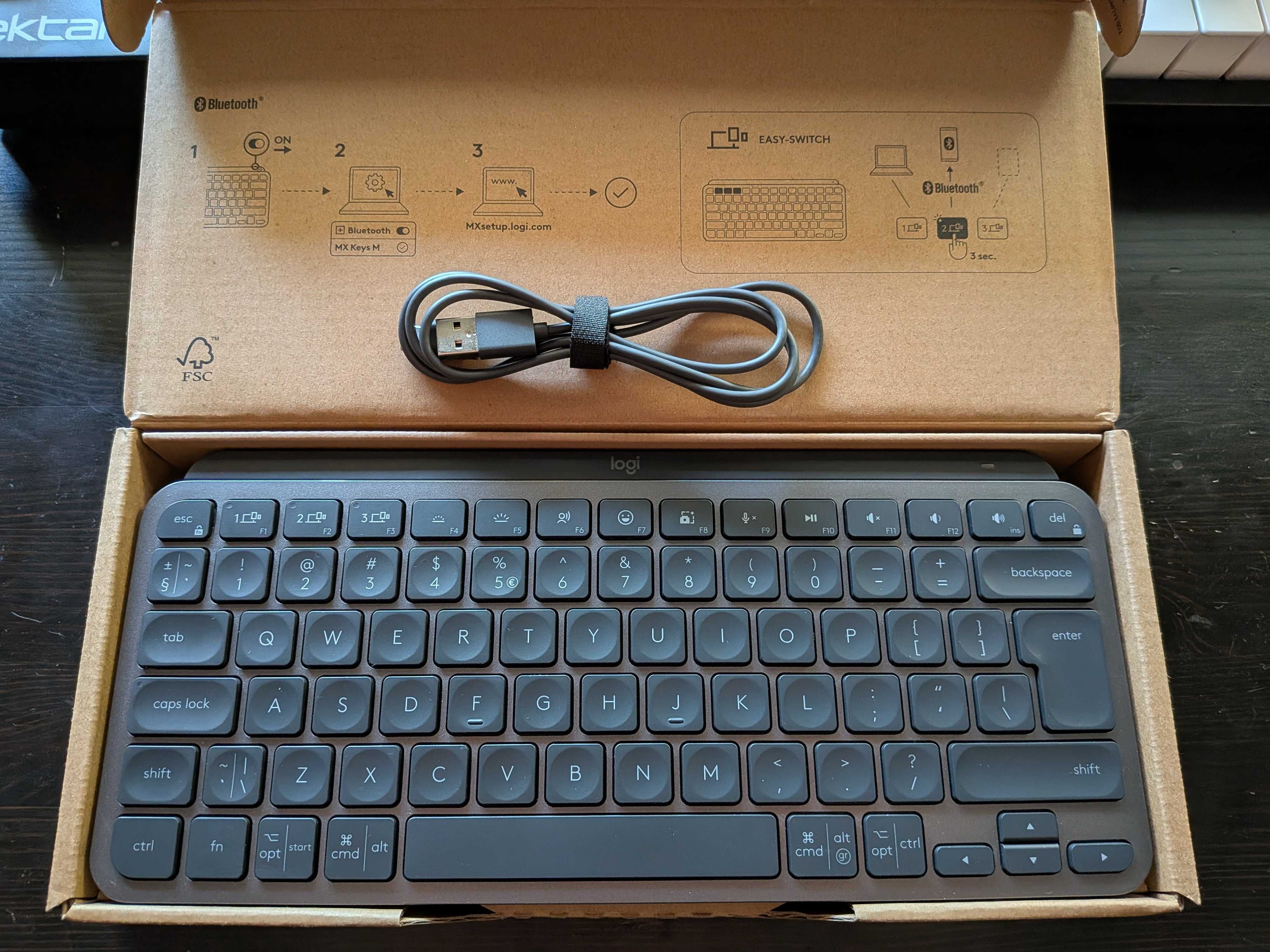 Teclado Logitech MX Keys Mini Bluetooth Graphite
