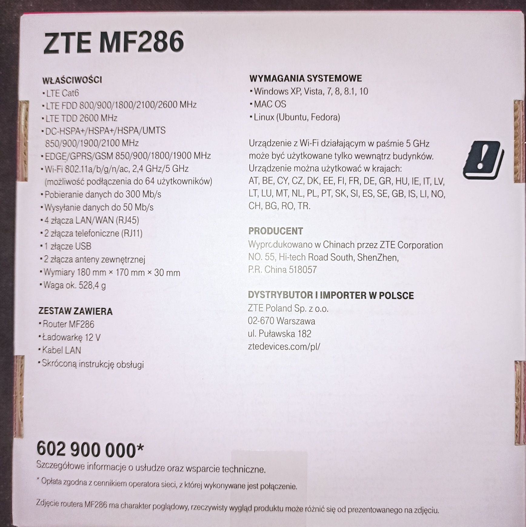 Sprzedam router ZTE MF 286