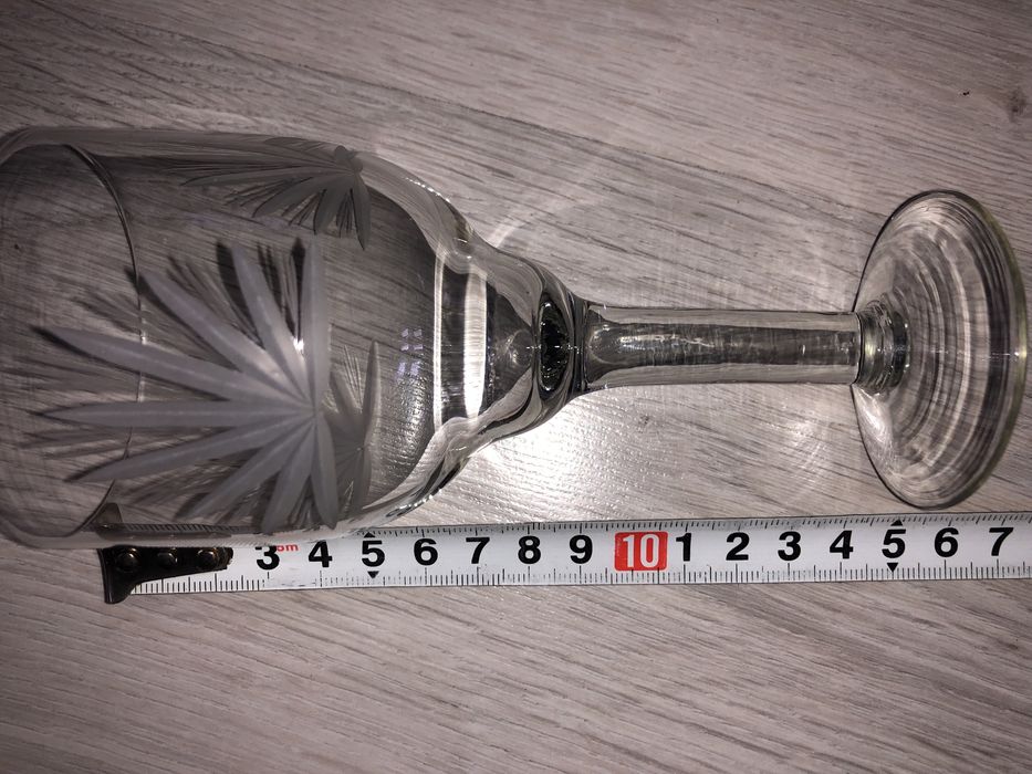 Рюмки  5 шт . Кувшин . Фужер бокал алмазная гравировка