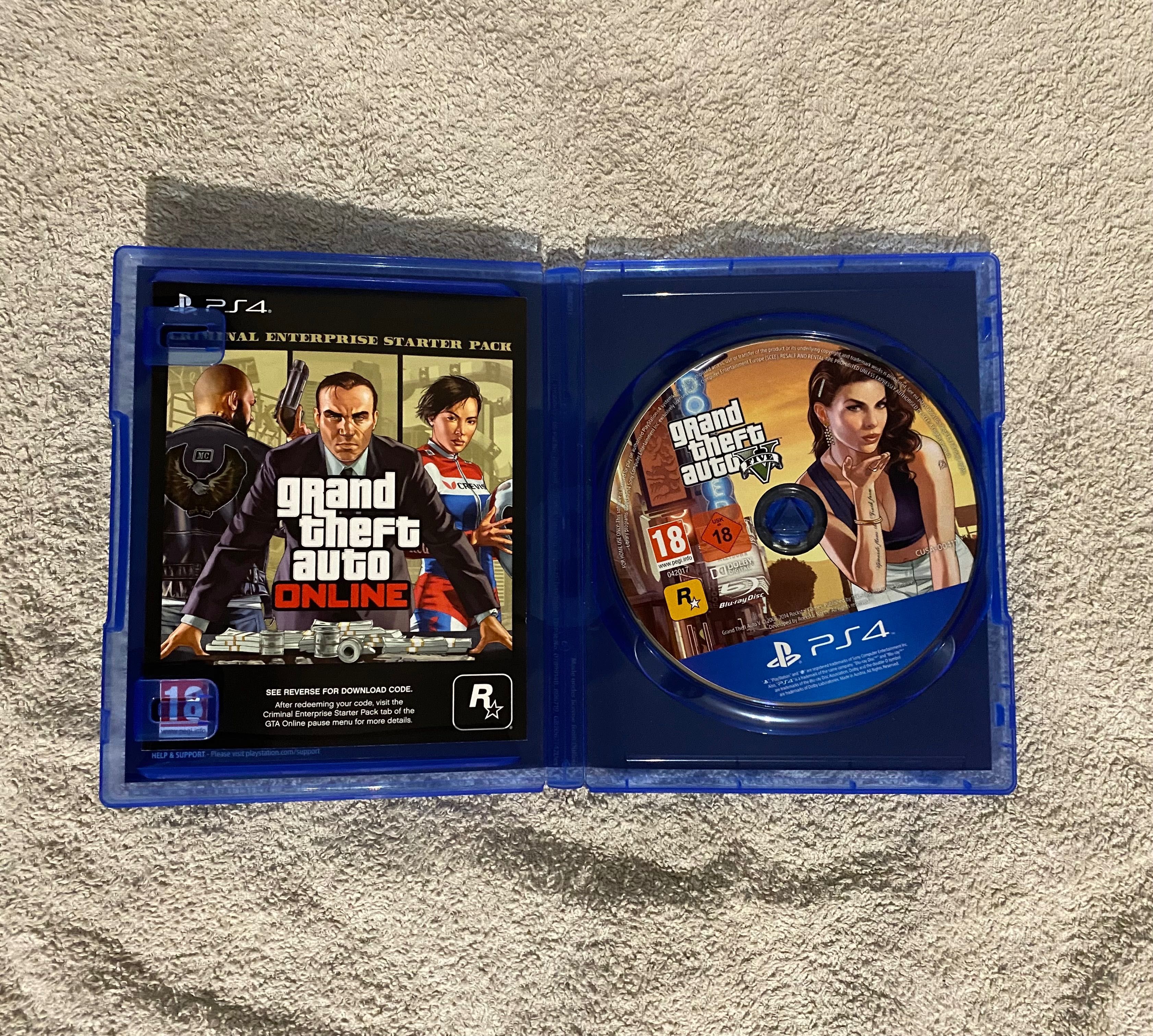 PS4 Slim 500GB + GTA V Premium Edition (bom estado)