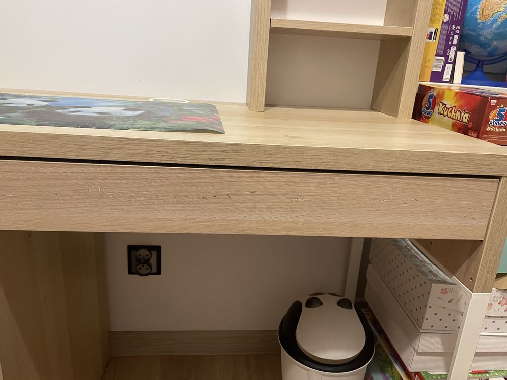 Biurko z nadstawką kolor dąb 95cm